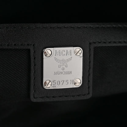 MCM Calfskin Ottomar Monogram Fursten Belt Bag Black 6 of 8
