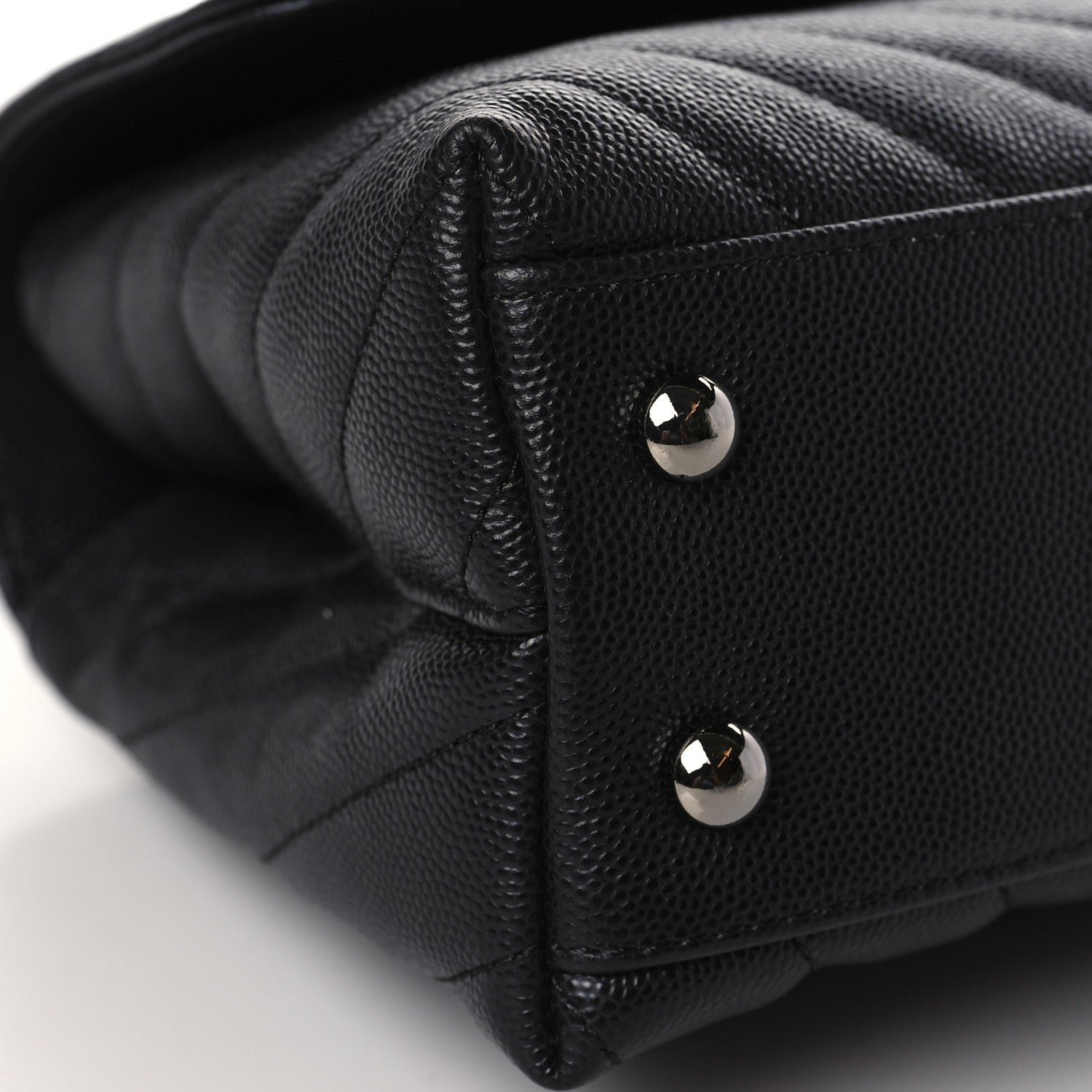 Chanel Caviar Chevron Quilted Mini Coco Handle Flap Black 7 of 8