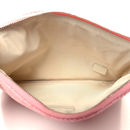 Chanel Woven Straw Raffia Small Deauville Pouch Pink 5 of 10