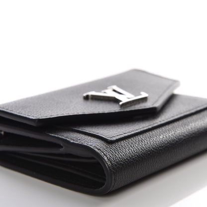 Louis Vuitton Soft Calfskin My Lockme Compact Wallet Black 7 of 10