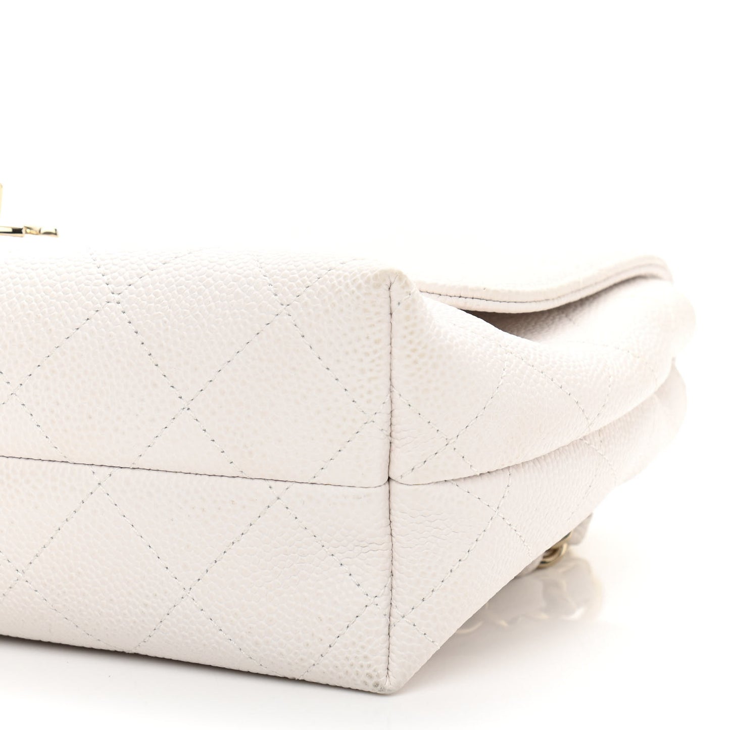 Caviar Quilted City Walk Flap White