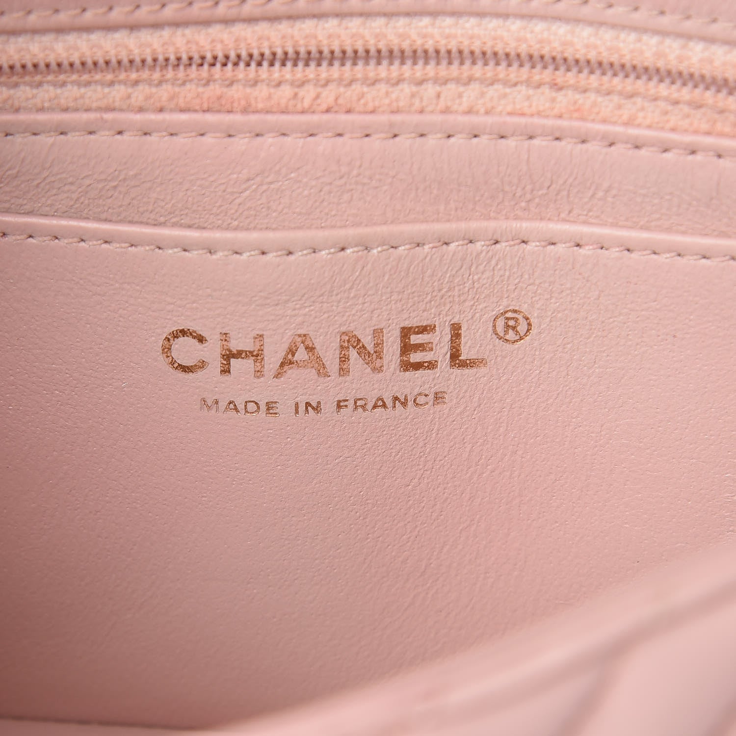 Chanel Calfskin Chevron Quilted Mini Rectangular Flap Light Pink 6 of 11