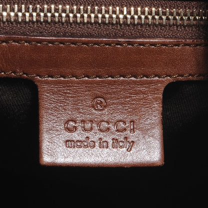 Gucci Suede Monogram Drawstring Shoulder Bag Brown 6 of 14
