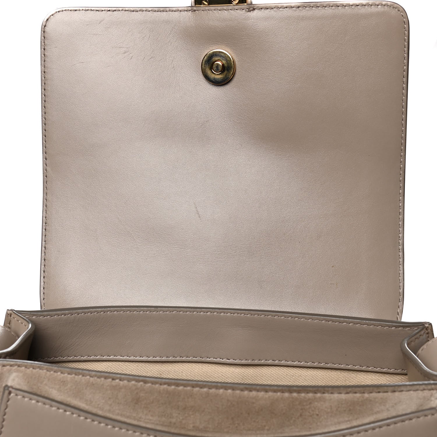Chloe Calfskin Suede Large Tess Bag Motty Grey 13 of 18