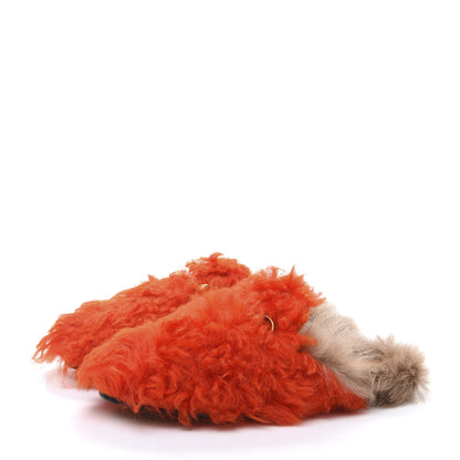 Gucci Merino Wool Womens Princetown Slippers 37 Sun Orange Natural 3 of 8
