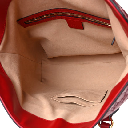 Gucci Guccissima Linea A Foldover Tote Red 5 of 9