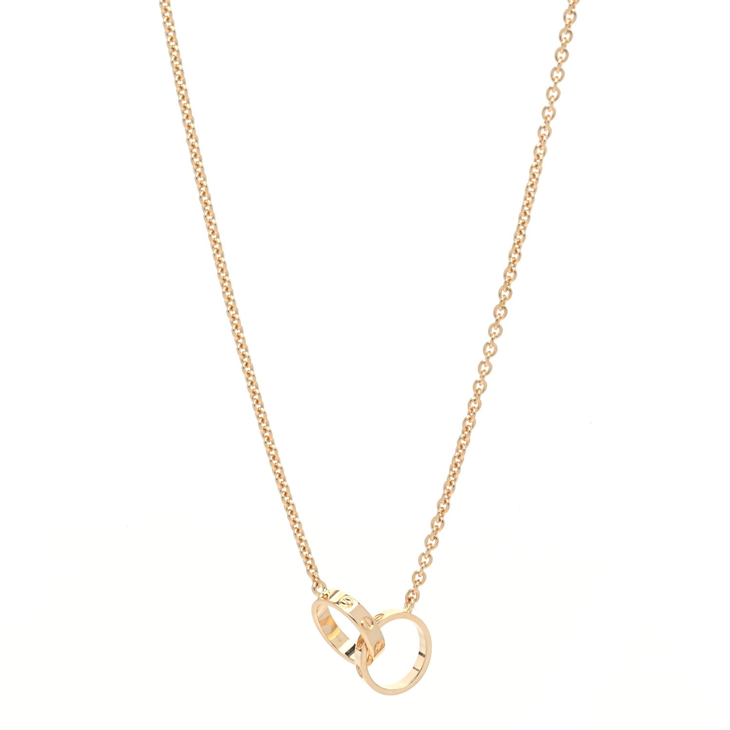 Cartier 18K Yellow Gold Interlocking LOVE Necklace 1 of 6