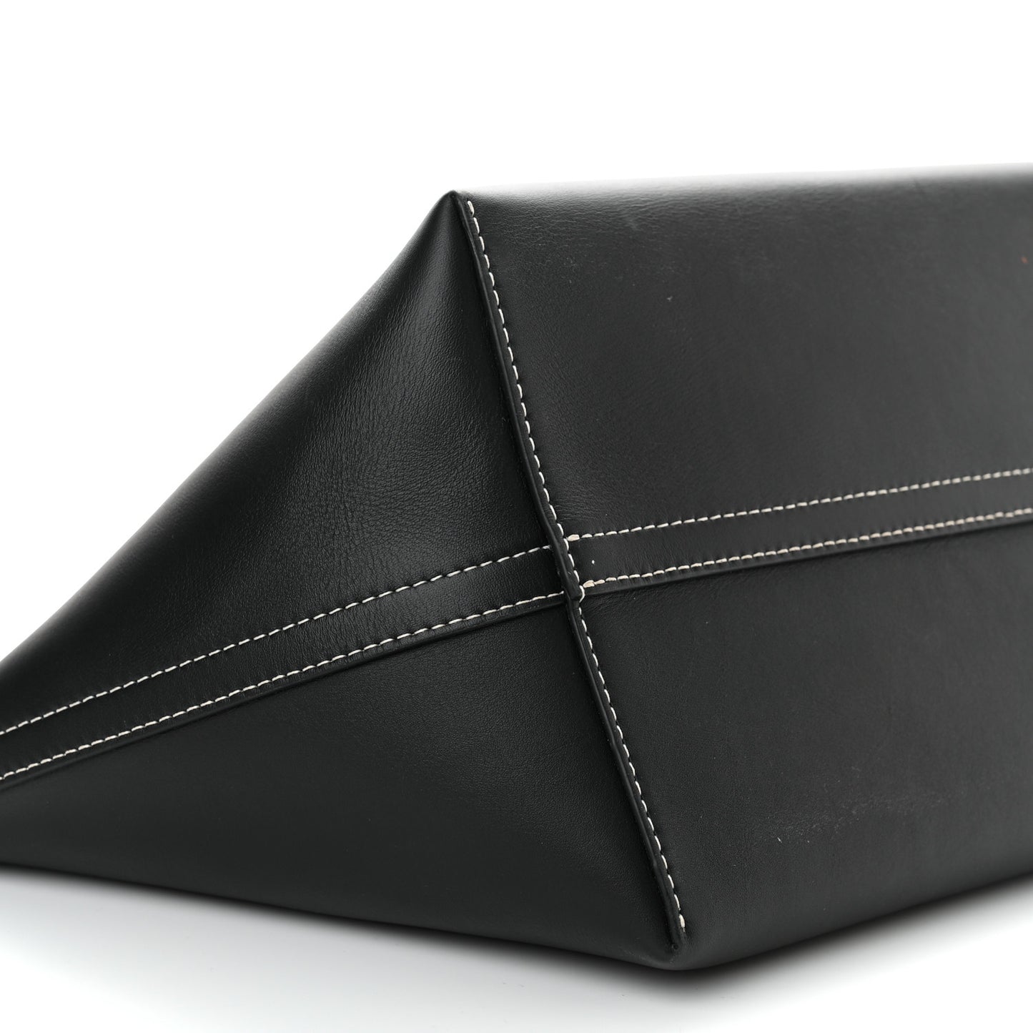 Soft Calfskin Small Pocket Tote Bag Black