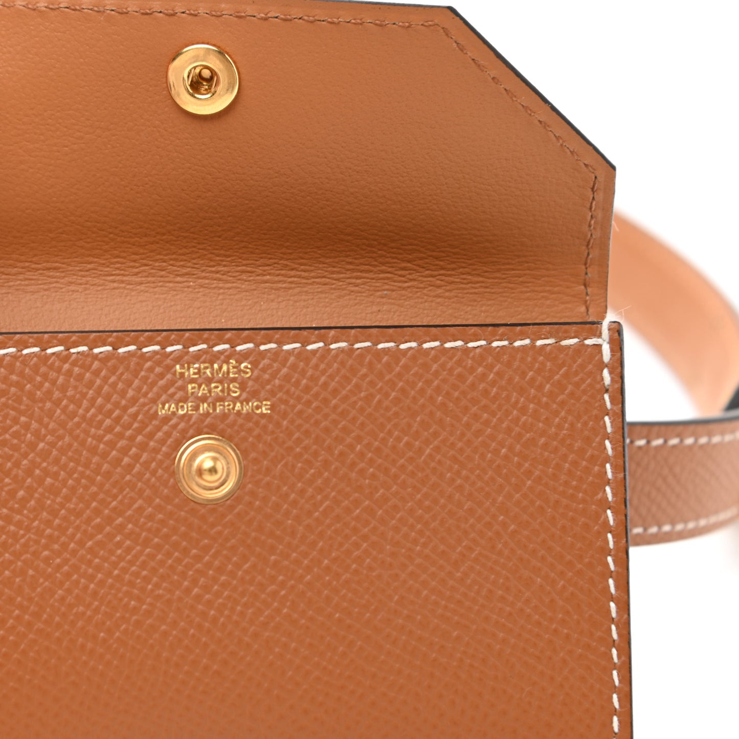 Epsom Kelly Pocket Belt Gold
