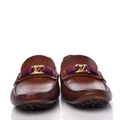 Louis Vuitton Smooth Calfskin Hockenheim Moccasin Loafers 8 Brown 2 of 10