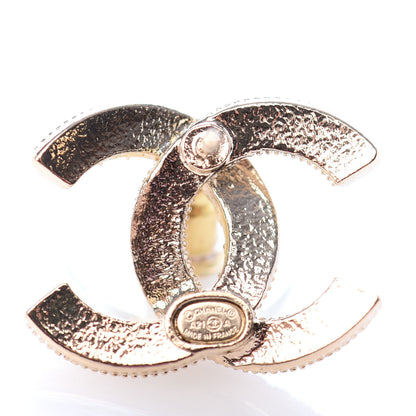 Chanel Resin Pearl CC Earrings Gold Black 4 of 4