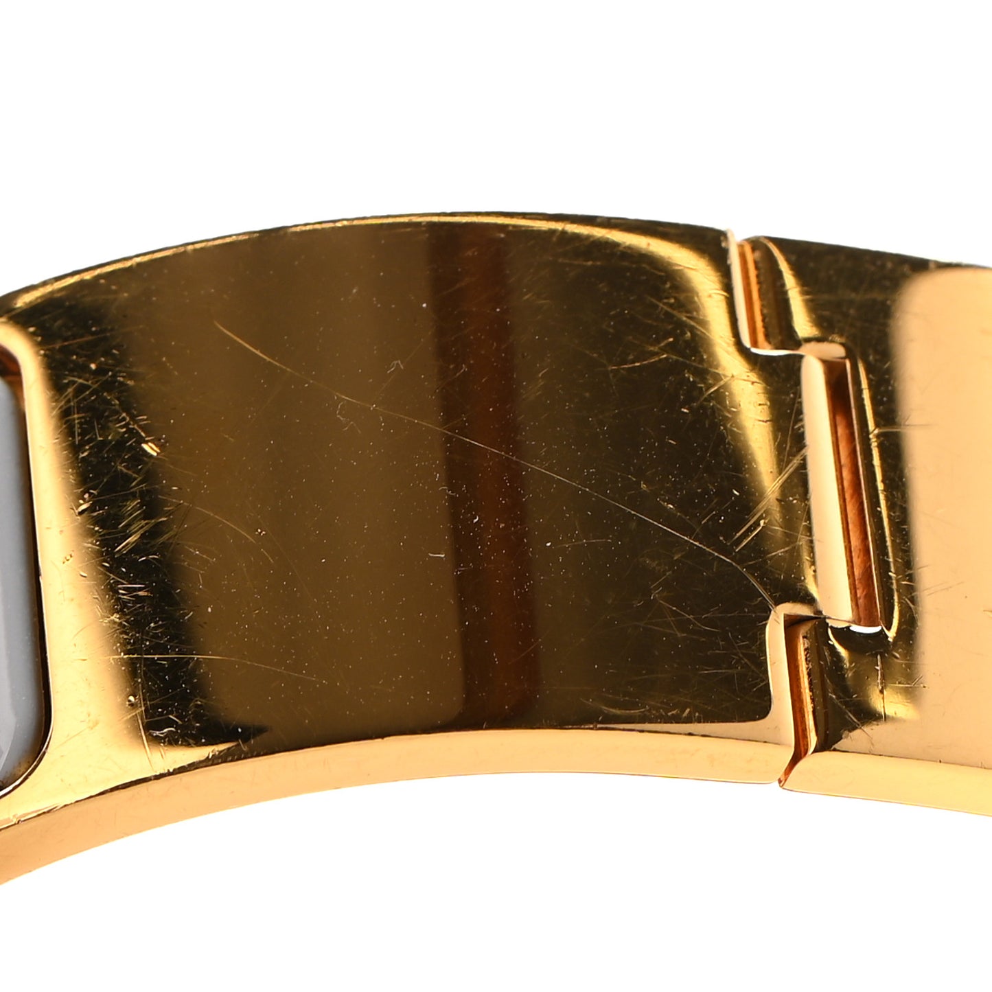 Enamel Wide Clic Clac H Bracelet PM White