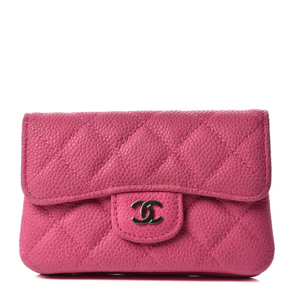 Chanel Iridescent Caviar Quilted CC Card Holder Pink 1 of 10