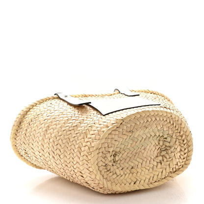 Loewe Raffia Small Basket Tote Bag Natural White 3 of 8
