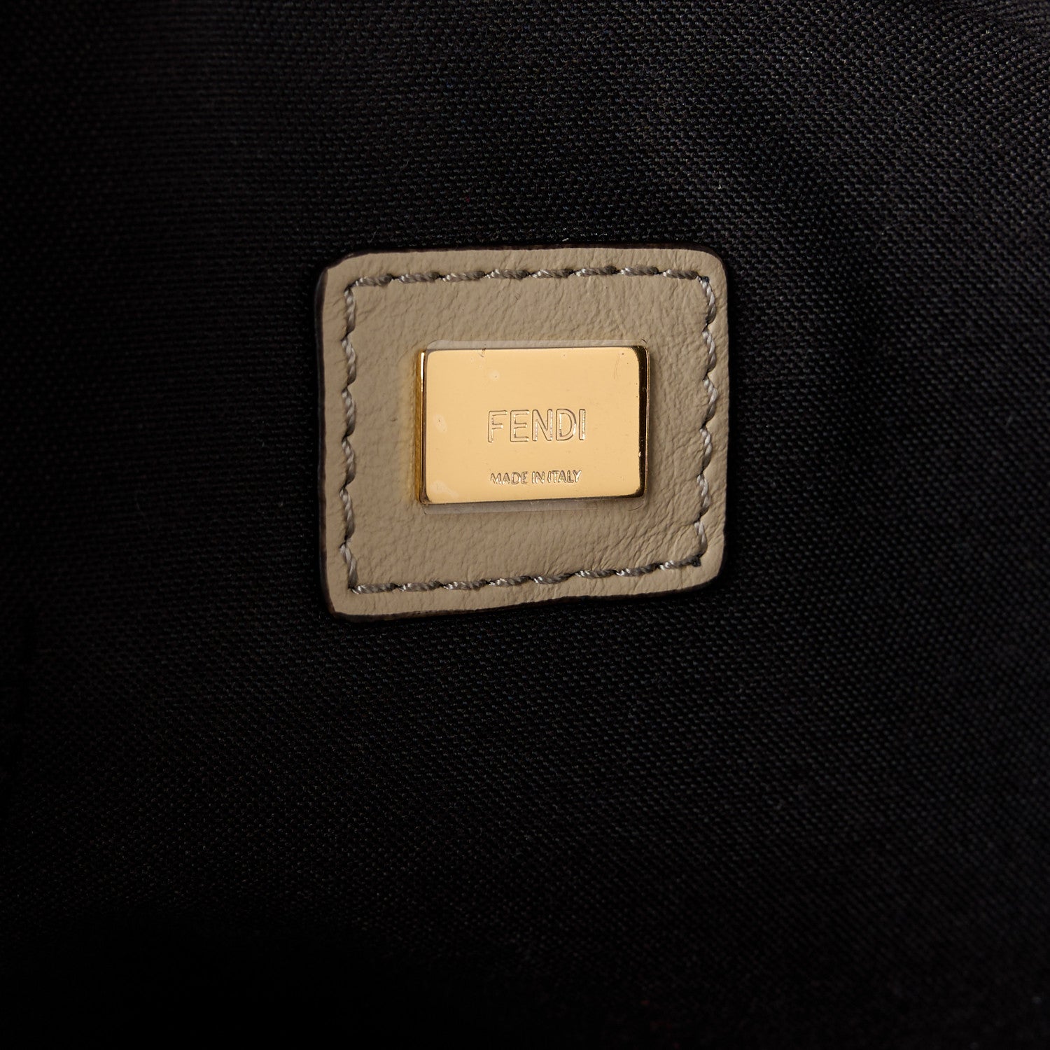 Fendi Suede Vitello Grace Micro FF Large Flat Pouch Nude Spring Maya 6 of 11
