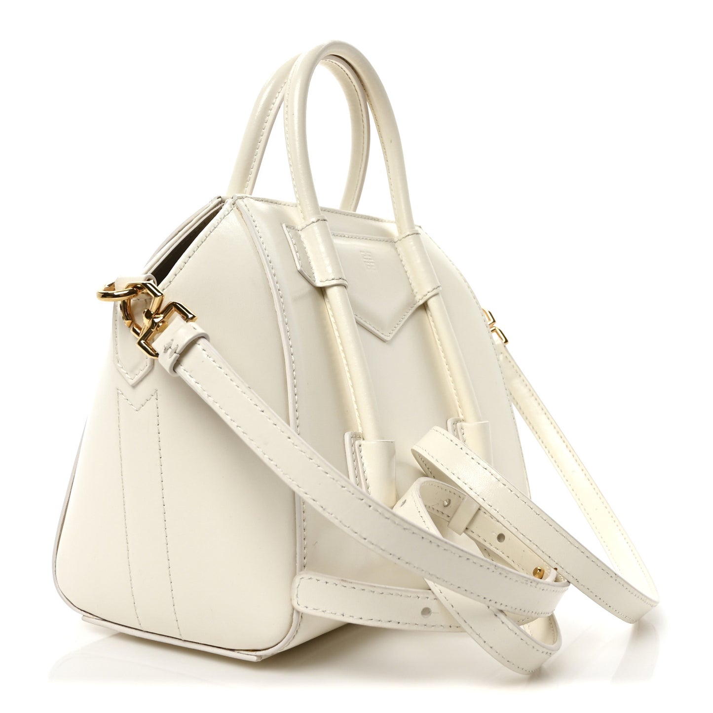 Box Calfskin Mini Lock Antigona Shoulder Bag Ivory
