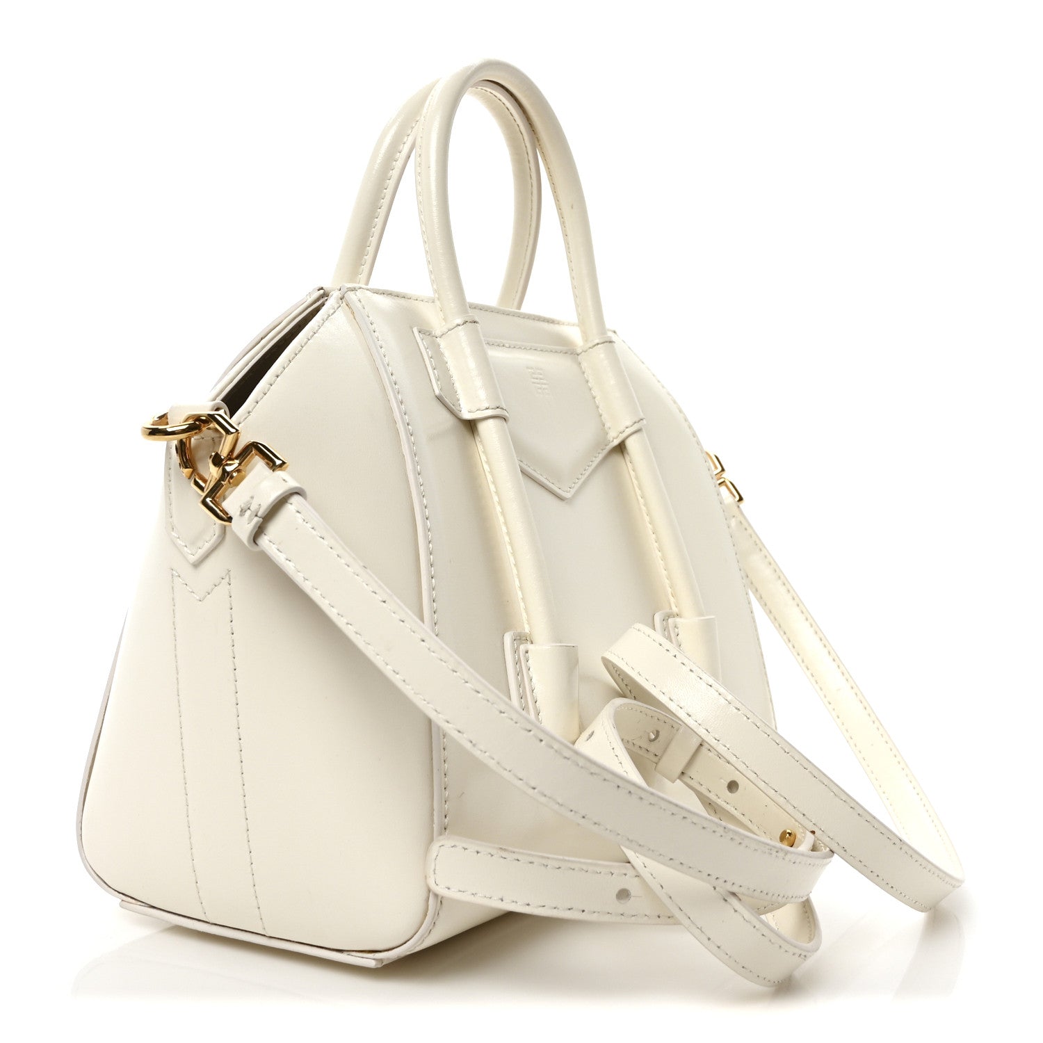 Givenchy Box Calfskin Mini Lock Antigona Shoulder Bag Ivory 3 of 10
