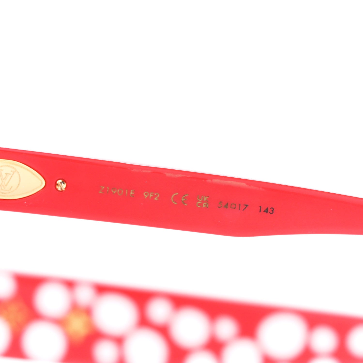 Louis Vuitton LV X YK Painted Dots Square Sunglasses Z1901E Red 7 of 8