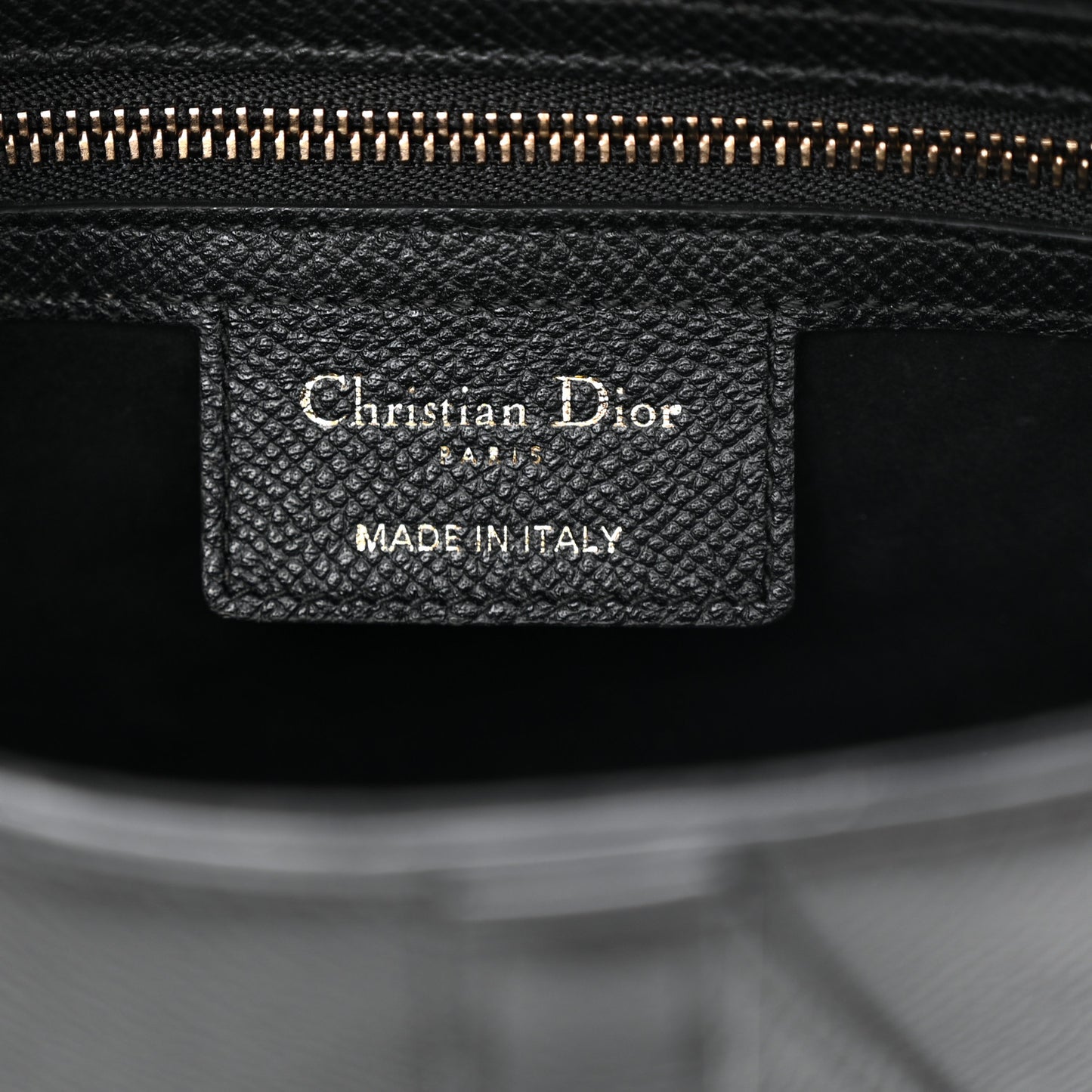 Grained Calfskin Saddle Bag Black