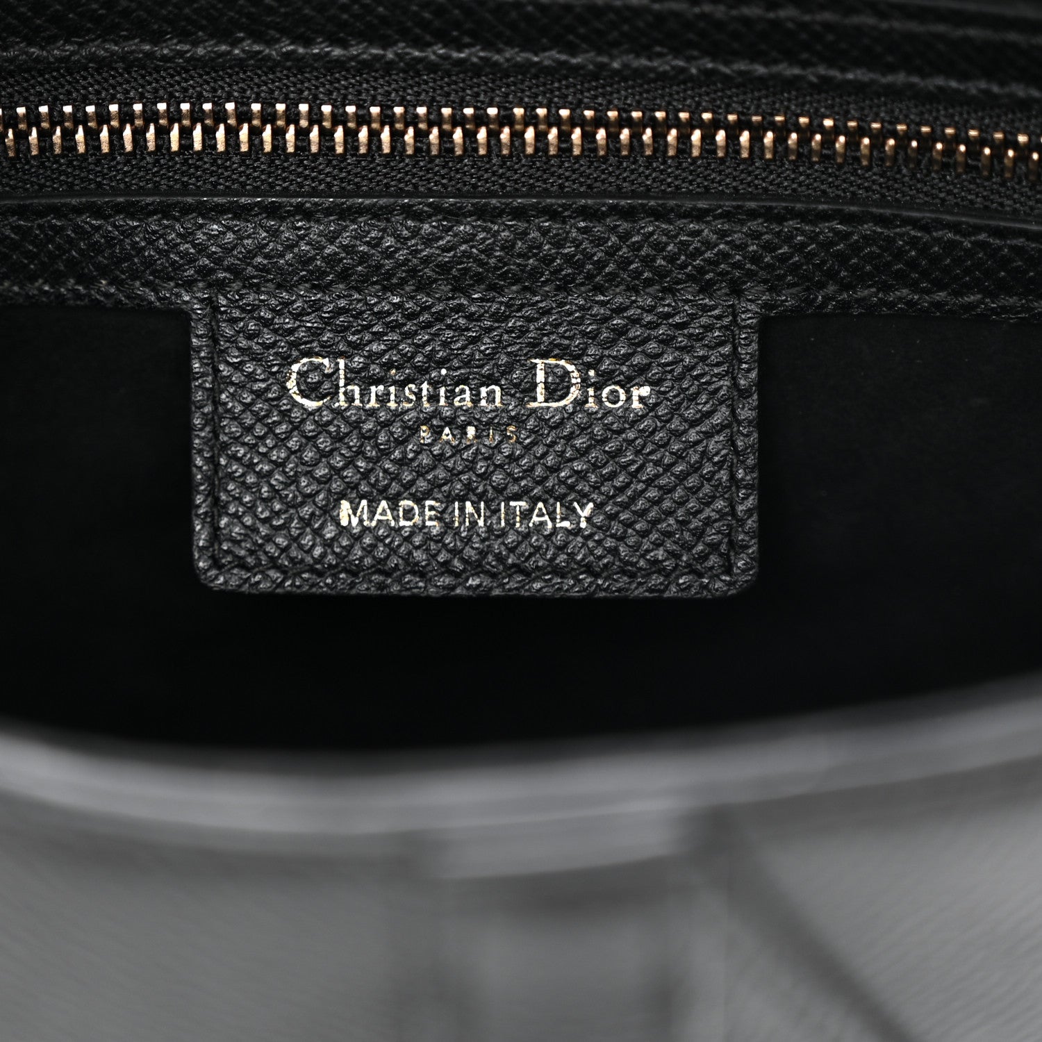 Christian Dior Grained Calfskin Saddle Bag Black 6 of 10