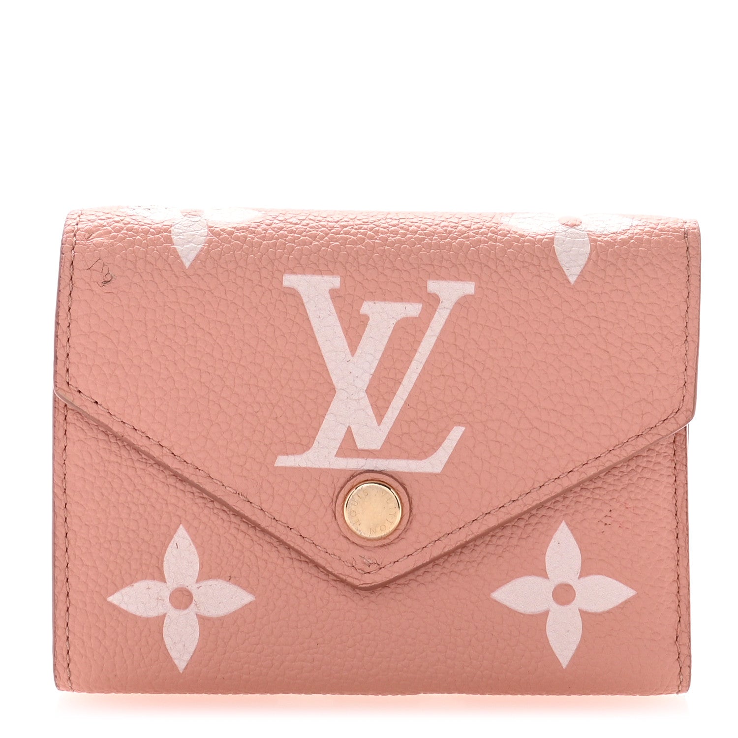 Louis Vuitton Empreinte Monogram Giant Victorine Wallet Rose Trianon Creme 1 of 12