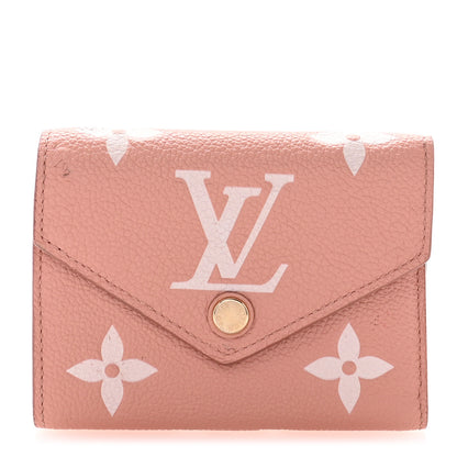 Louis Vuitton Empreinte Monogram Giant Victorine Wallet Rose Trianon Creme 1 of 12