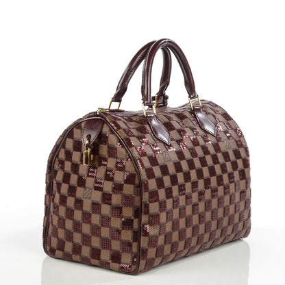 Louis Vuitton Damier Paillettes Speedy 30 Rouge 3 of 11