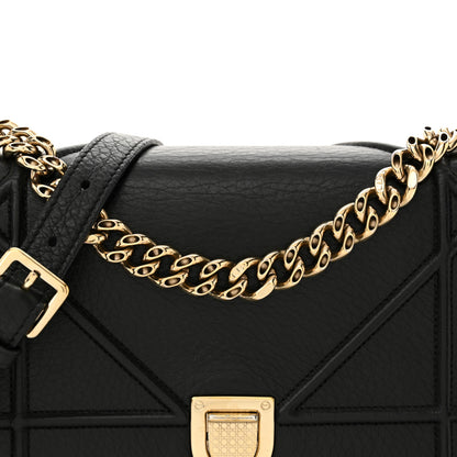 Christian Dior Grained Calfskin Small Diorama Flap Bag Black 8 of 13