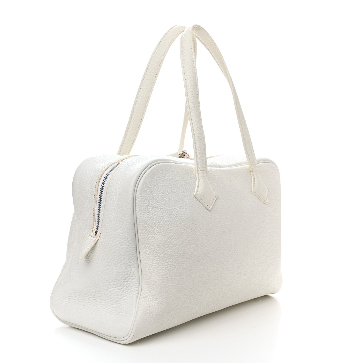Hermes Taurillon Clemence Victoria II 35 White 3 of 11