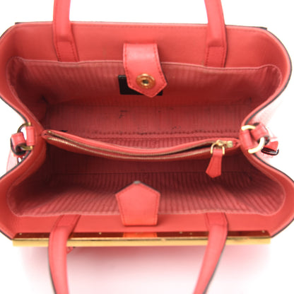 Fendi Vitello Elite Flamingo Petite 2Jours Tote Rosa Exstasy 5 of 12