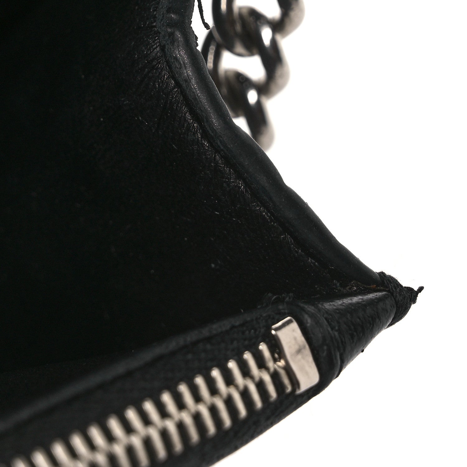 Balenciaga Shiny Calfskin Logo Crocodile Embossed Ville Wallet on Chain Black 13 of 13