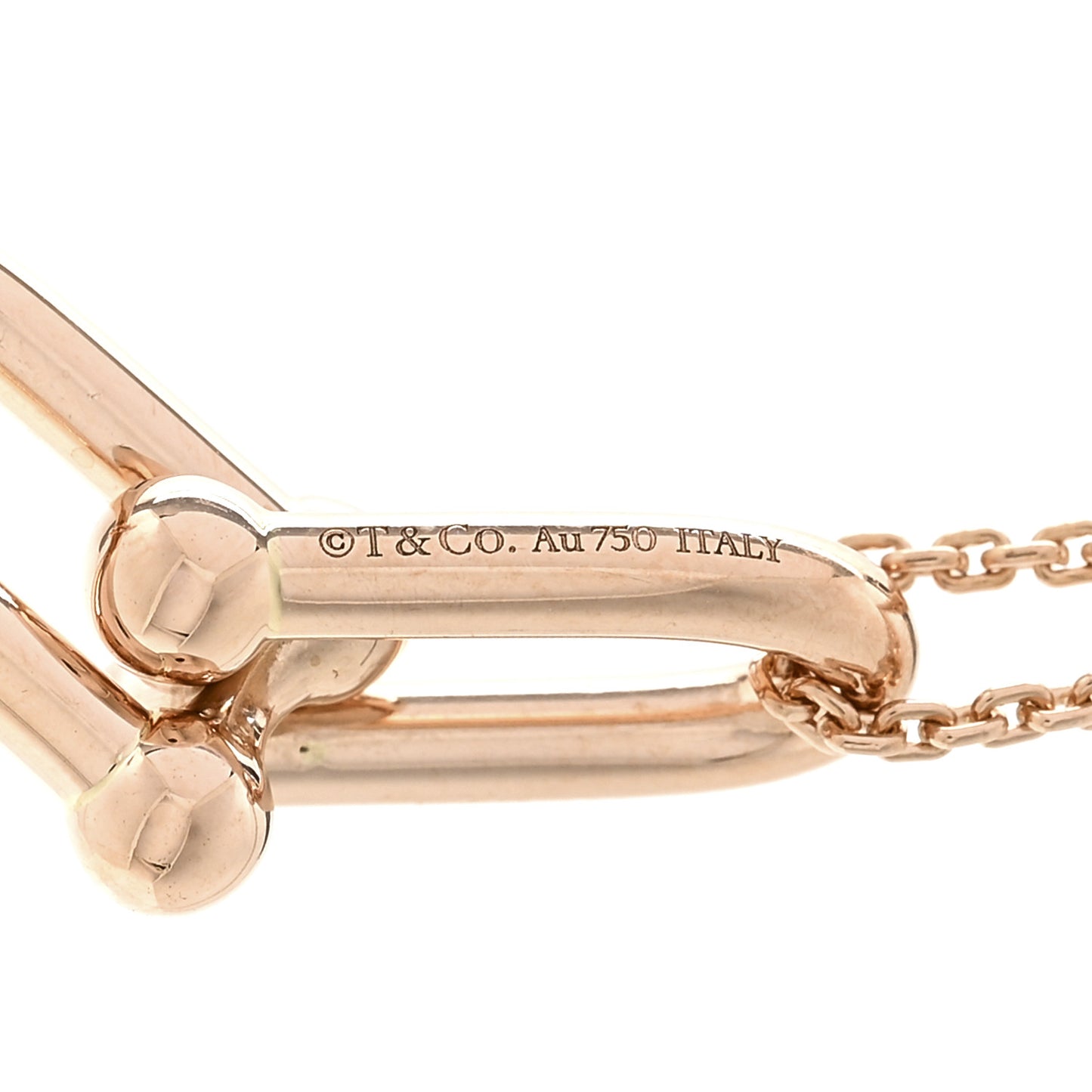 18K Rose Gold HardWear Double Link Pendant Necklace