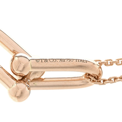 Tiffany 18K Rose Gold HardWear Double Link Pendant Necklace 4 of 6
