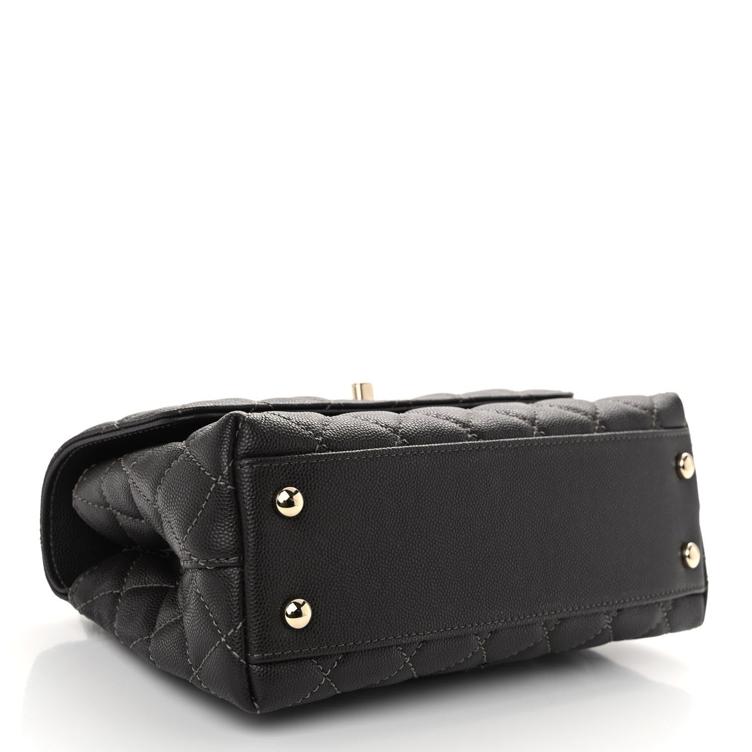 Chanel Caviar Quilted Mini Coco Chain Handle Flap Dark Brown 4 of 10