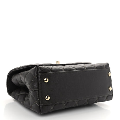 Chanel Caviar Quilted Mini Coco Chain Handle Flap Dark Brown 4 of 10