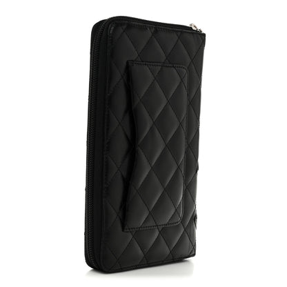 Chanel Calfskin Cambon Zip Around Organizer Wallet Black 3 of 9