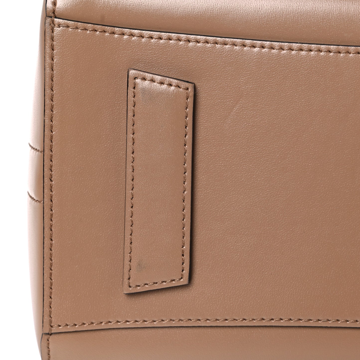 Shiny Lord Calfskin Small Antigona Dark Beige
