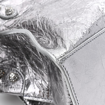 Balenciaga Agneau Arena Crystal Neo Cagole Handbag XS Silver 11 of 12