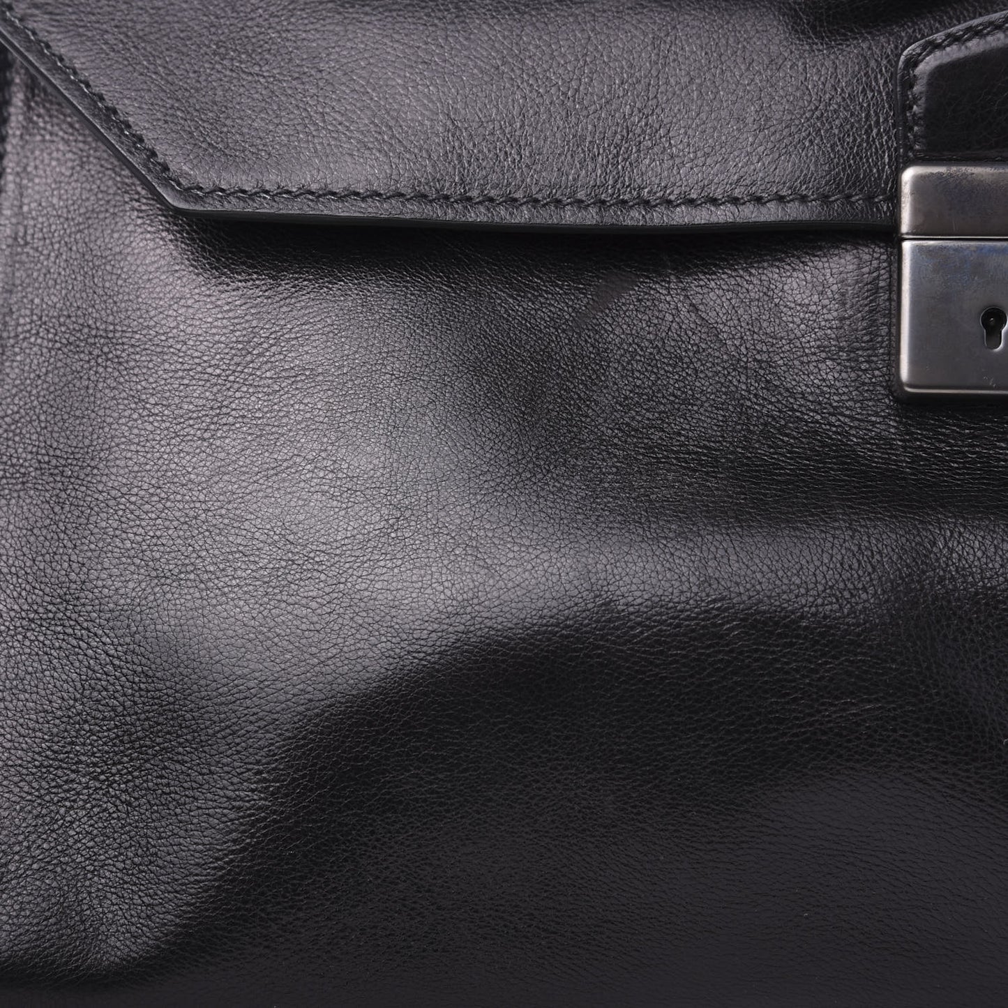 Glace Calfskin Tote Bag Baltico Black