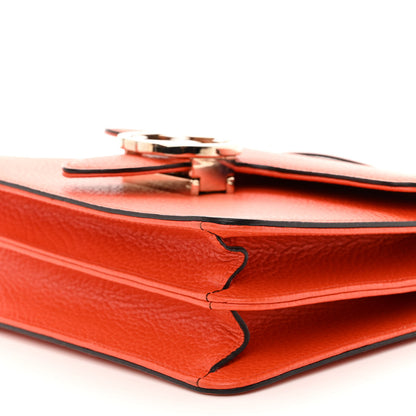 Gucci Dollar Calfskin Small Interlocking G Shoulder Bag Sun Orange 9 of 9