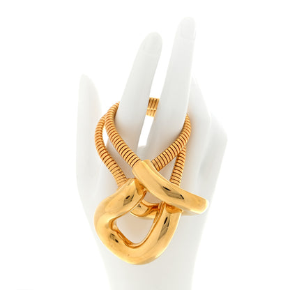 Saint Laurent Brass Maillon Bracelet M Gold 2 of 5
