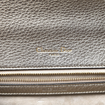 Christian Dior Metallic Grained Calfskin Medium Diorama Flap Bag Pale Gold 5 of 10