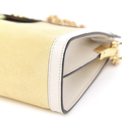 Gucci Suede Calfskin GG Web Small Ophidia Chain Shoulder Bag Burro New Mystic White 8 of 12