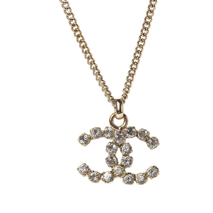 Chanel Crystal CC Necklace Gold 3 of 5