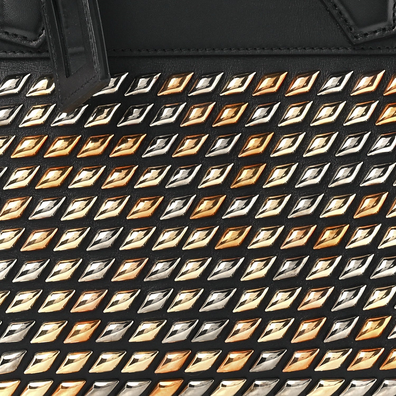 Louis Vuitton Calfskin Studded City Steamer PM Black 7 of 10