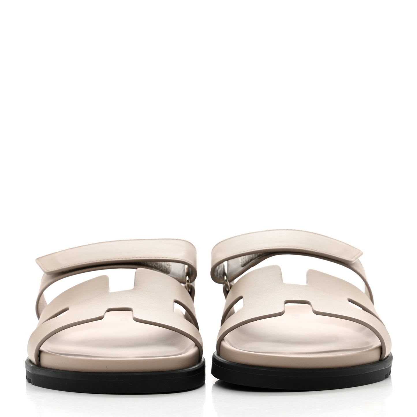 Calfskin Womens Chypre Sandals 40 Beige Mastic