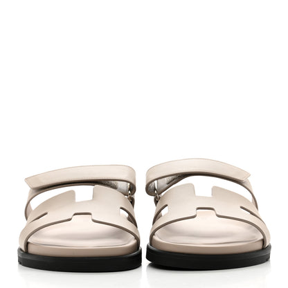 Hermes Calfskin Womens Chypre Sandals 40 Beige Mastic 2 of 9