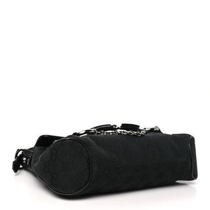 Gucci Monogram Horsebit Chain Flap Bag Black 4 of 14