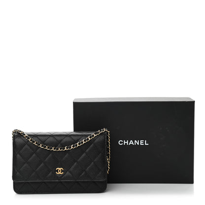 Chanel Caviar Quilted Wallet On Chain WOC Black 14 of 14