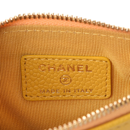 Chanel Caviar Quilted Small Cosmetic Case Yellow 6 of 8